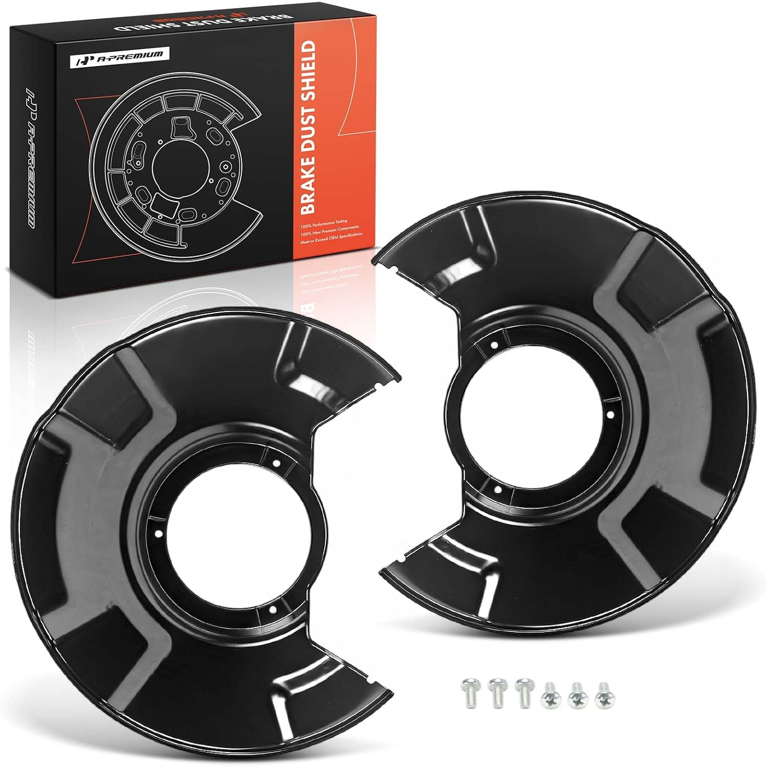 A-Premium Front Driver and Passenger Side Brake Dust Shield Compatible with Honda Models - Accord 2018 2019 2020 2021 2022, 2-PC Set