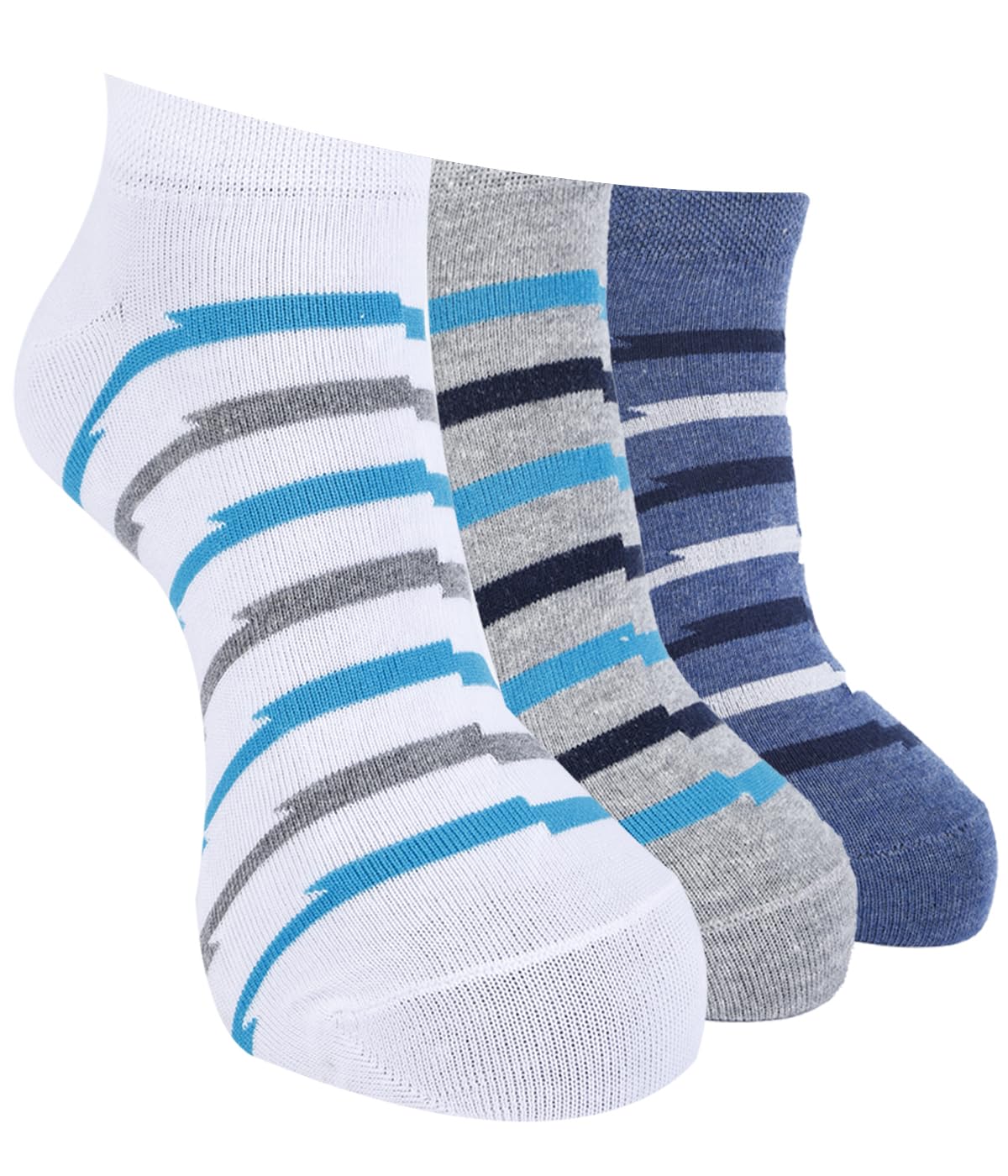 force nxt BY Dollar Socks for Men Solid Ankle Length Cotton Socks, Free Size, Pack of 3 (Multicoloured)-picture-31