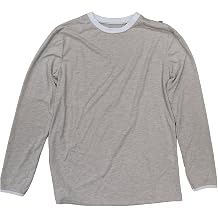 Loritta Women Loose Pajama Soft Breathable Lightweight Comfortable Long Sleeve Sleepwear for Home, Light Grey