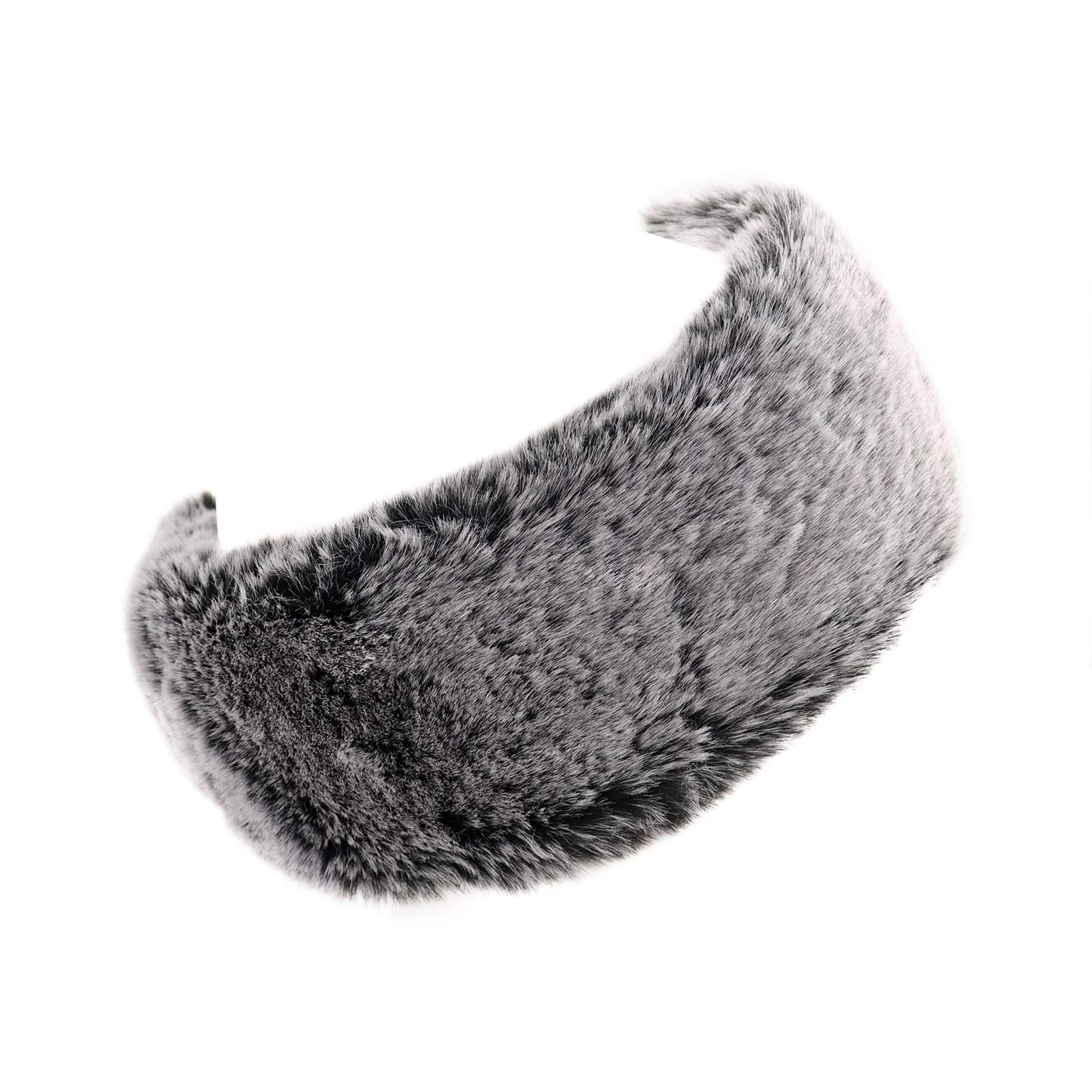 Amazon.com: surell - Faux Rex Rabbit Fur Headband Scarf 