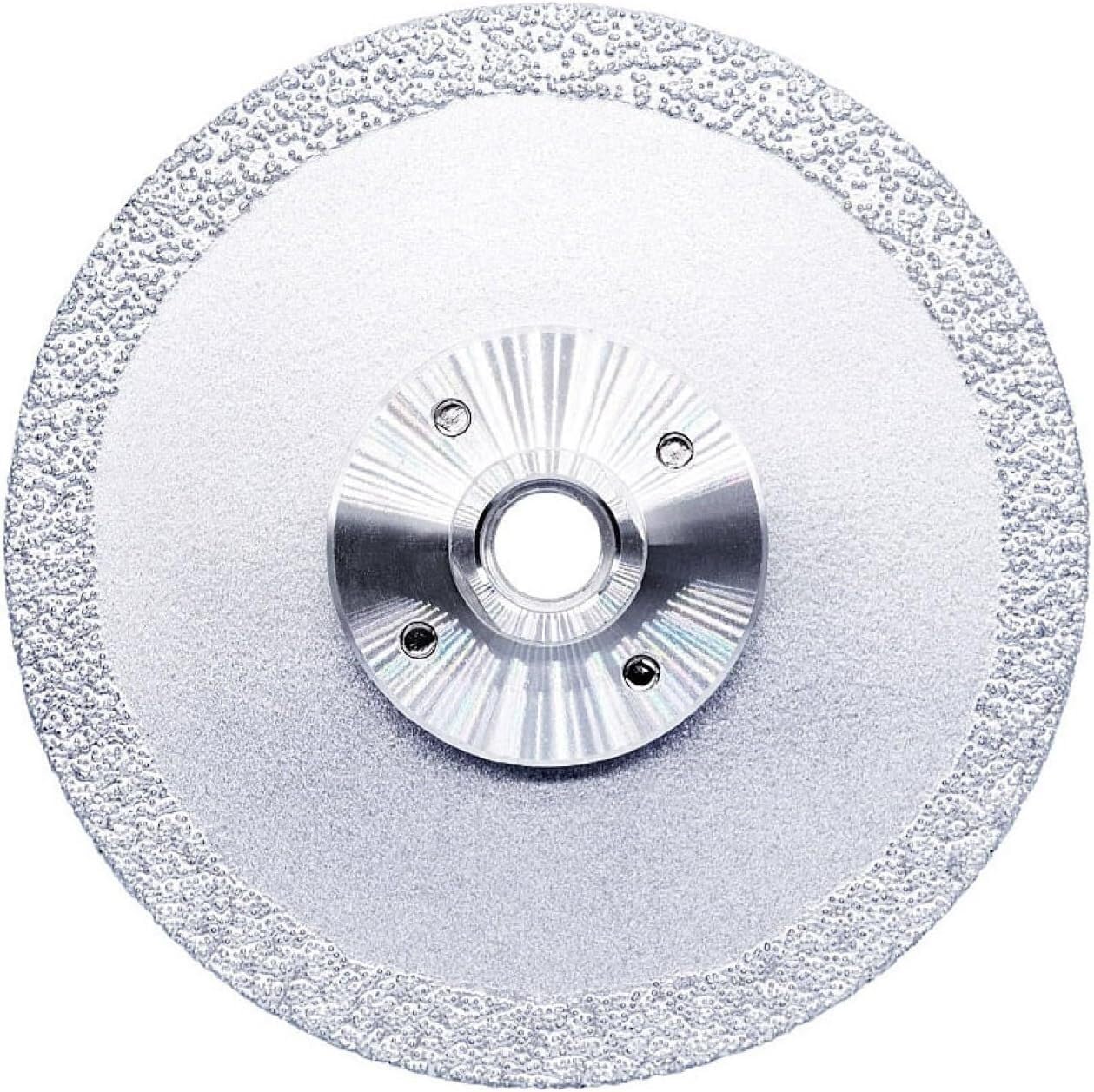 Dischi da taglio diamantati per smerigliatrici an Mola abrasiva brasata sotto vuoto da 1 pezzo, 125 mm, doppia faccia, con flangia, filettatura M14 5/8-11, sega multiuso, filettatura M14(5 8 11 thread
