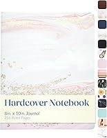 Vista 24 de WORLD TRAVELER Eccolo - Diario grande con páginas rayadas, cuaderno de escritura, tapa dura, 256 páginas blancas con líneas, marcador de cinta, se
