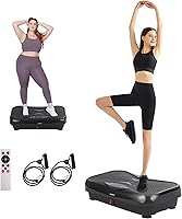 Vista 8 de Whole Body Vibration Plate Exercise Machine – Power Vibrating Plate for Lymphatic Drainage Weight Loss, Shake Plate Exercise Platform with Touch