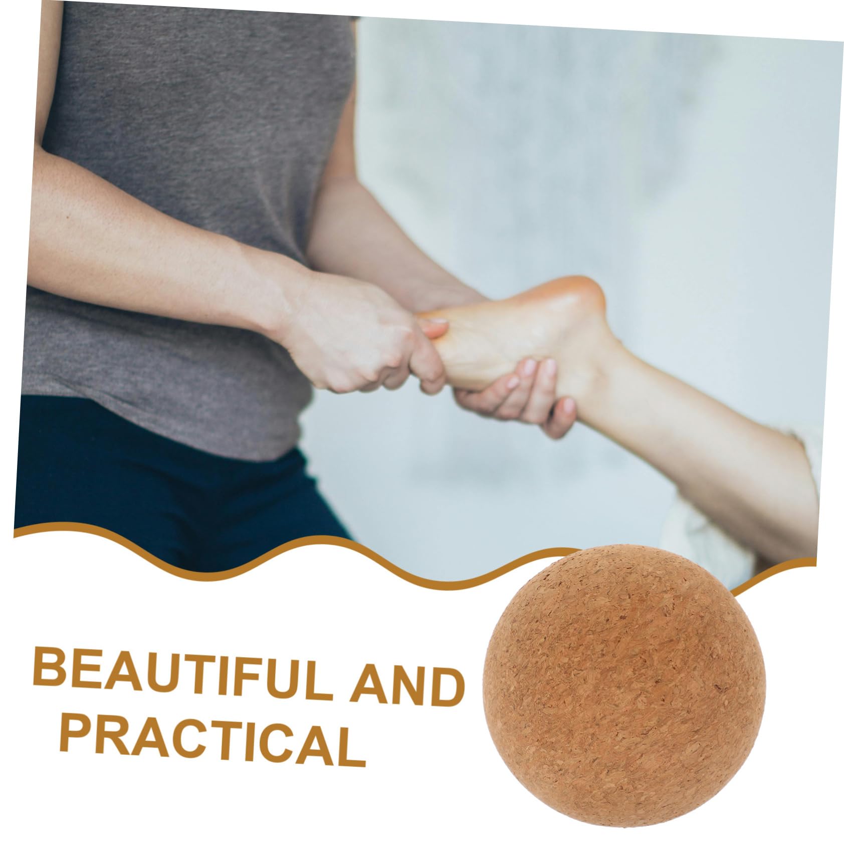 Genérico 2 de Yoga de Corcho con Forma de Erizo Rodillo de Liberación para Masaje de Cuello Y Espalda Rodillo de Fitness