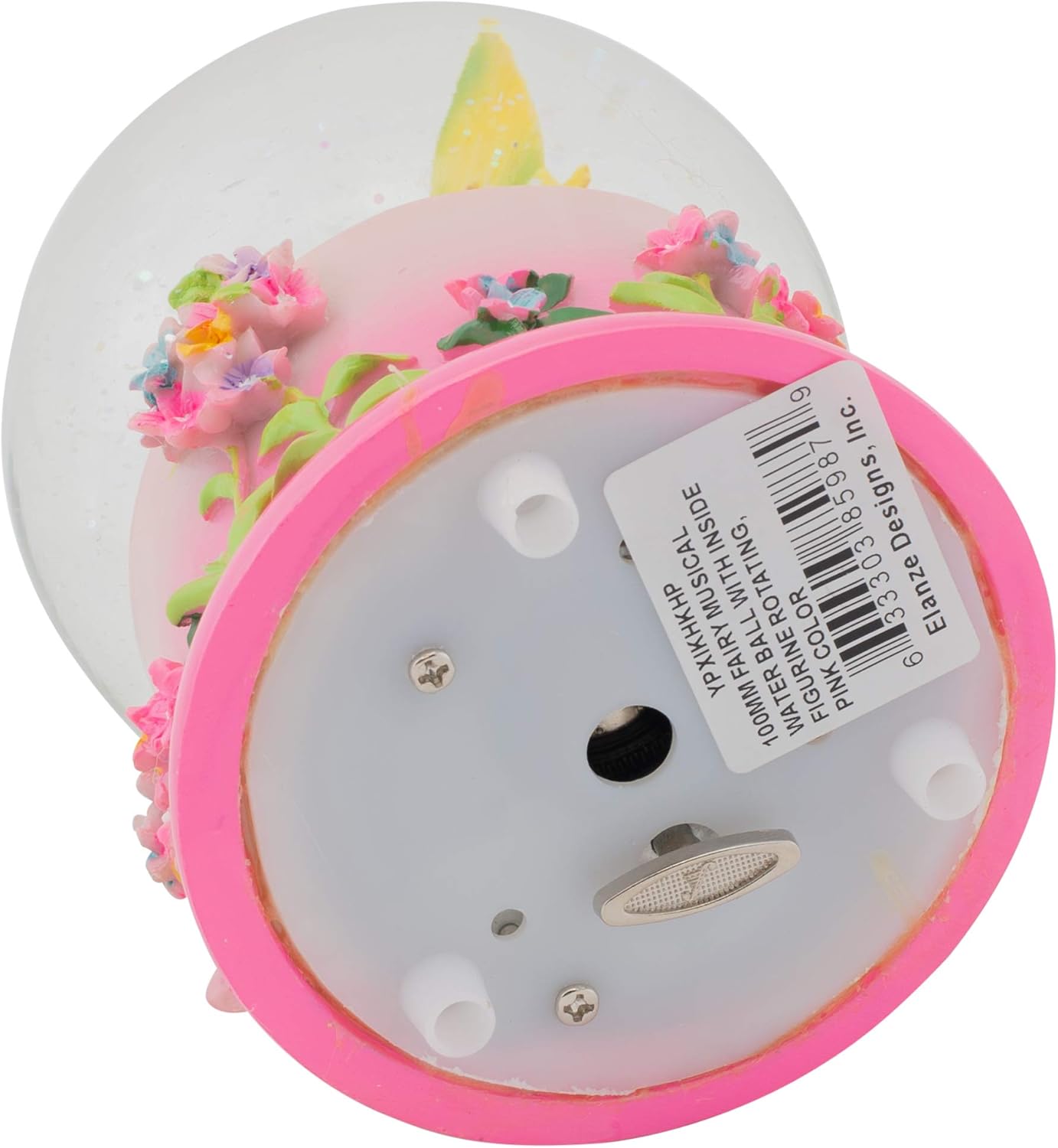 Elanze Designs Magical Fairy in Rotating Garden 100MM Sturdy Wind Up Musical Glitter Water Snow Globe Tabletop Dresser Figurine Decoration Plays Tune Beautiful Dreamer