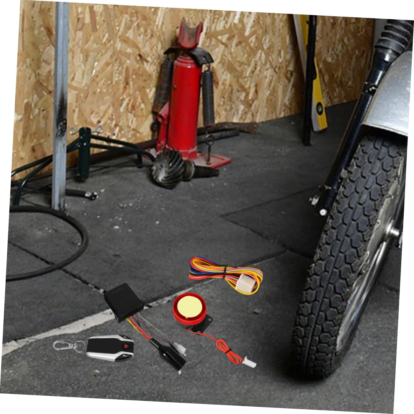 SOLUSTRE Allarme Antifurto per Moto con Blocco Automatico, Sblocco e Avvio Remoto, Materiale Plastico Resistente Telecomando Incluso per Sicurezza Ottimale