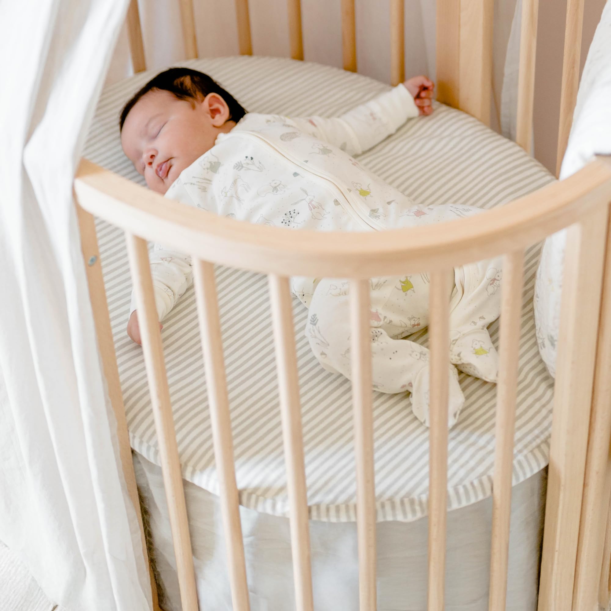 Amazon.com: Stokke Sleepi Mini Bed Skirt by Pehr, Grey