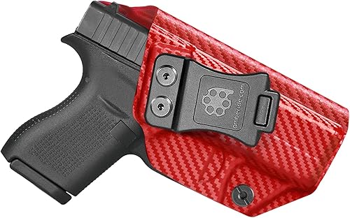 Miniatura 10 de Amberide IWB KYDEX Funda Ajuste Pistola Glock 42, Cintura interior de transporte oculto, inclinación ajustable y retención 'Posi-Click', fabricado