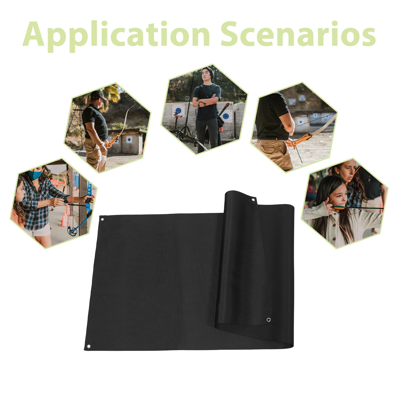 Alipis di Contenimento della in Sintetica Nera, Resistente a Strappi e Usura, Design Portatile per Competizioni All'aperto e Pratica di Tiro