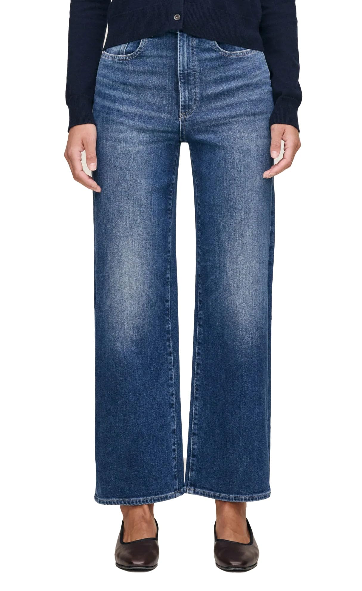 DL1961 Womens Karmine Wide Leg Jeans - High Rise