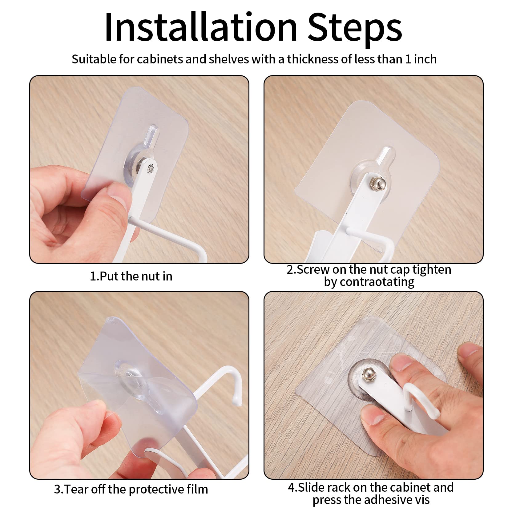 Ganci Per Tazze In Ferro Nero Fatti A Mano Per Mensole Da Cucina - Foto 5