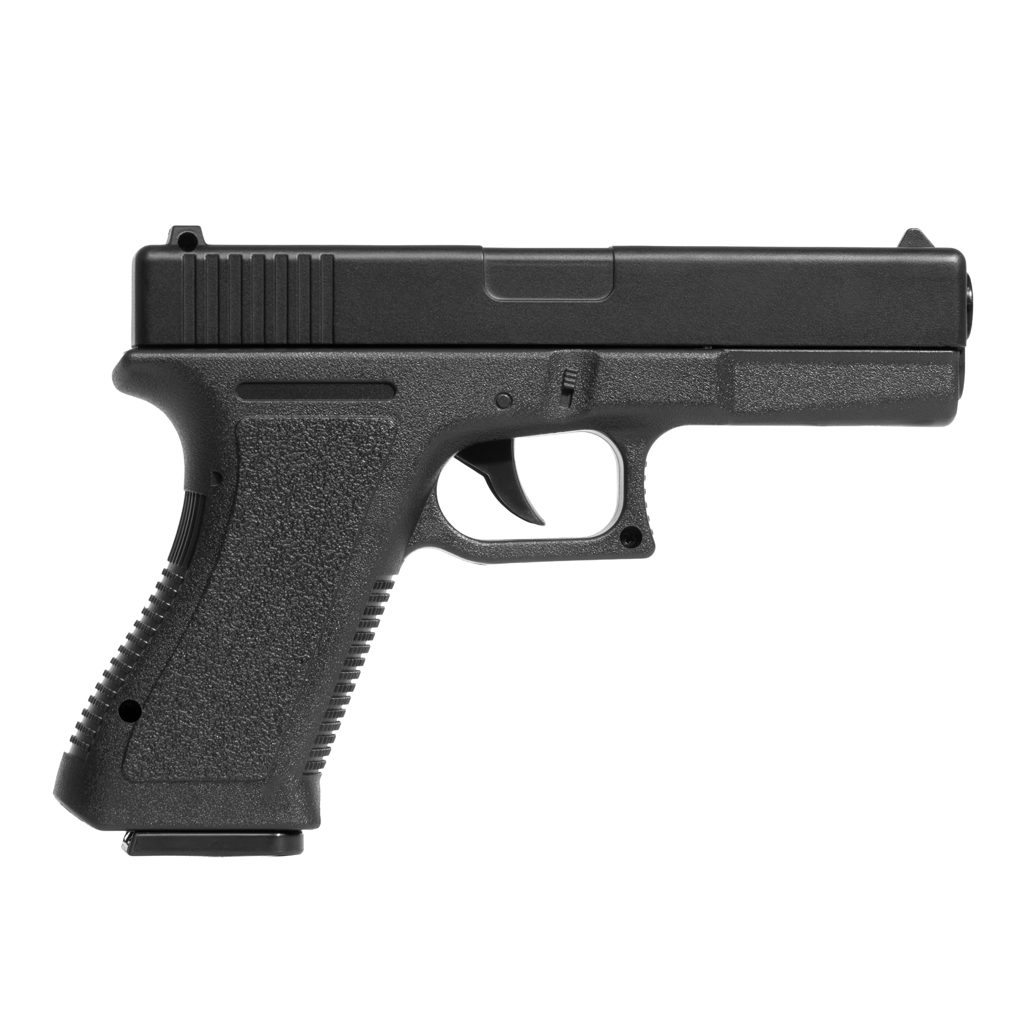 Pistola softair a molla replica Gloc k 17, POTENZA 0,9 JOULE, plastica, colpo singolo, caricatore 14 colpi, 200x137x25, 200g, 1000 pallinni inclusi nella confezione