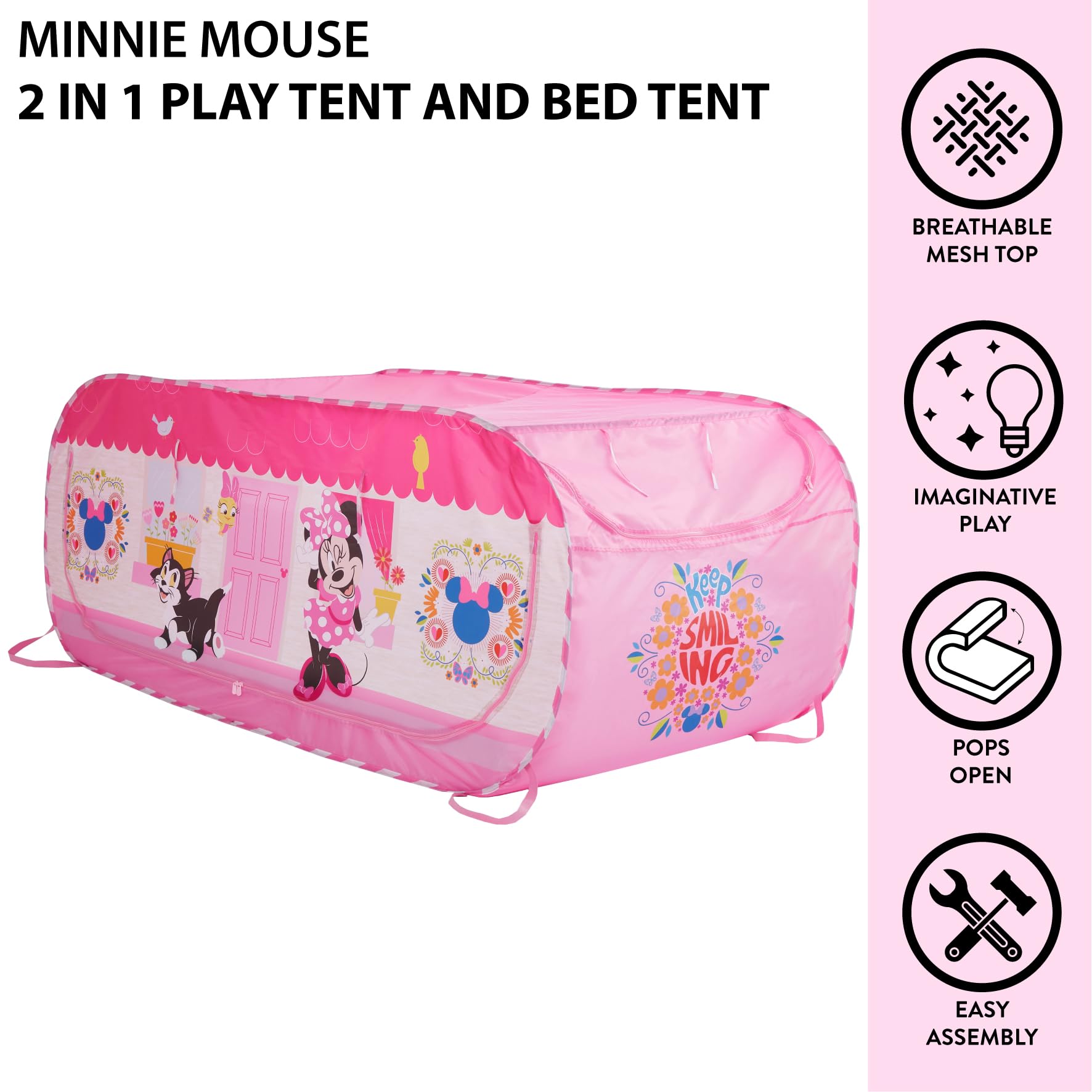 Amazon.com: Disney Minnie Mouse 2 in 1 Kids Pop Up Play Tent and