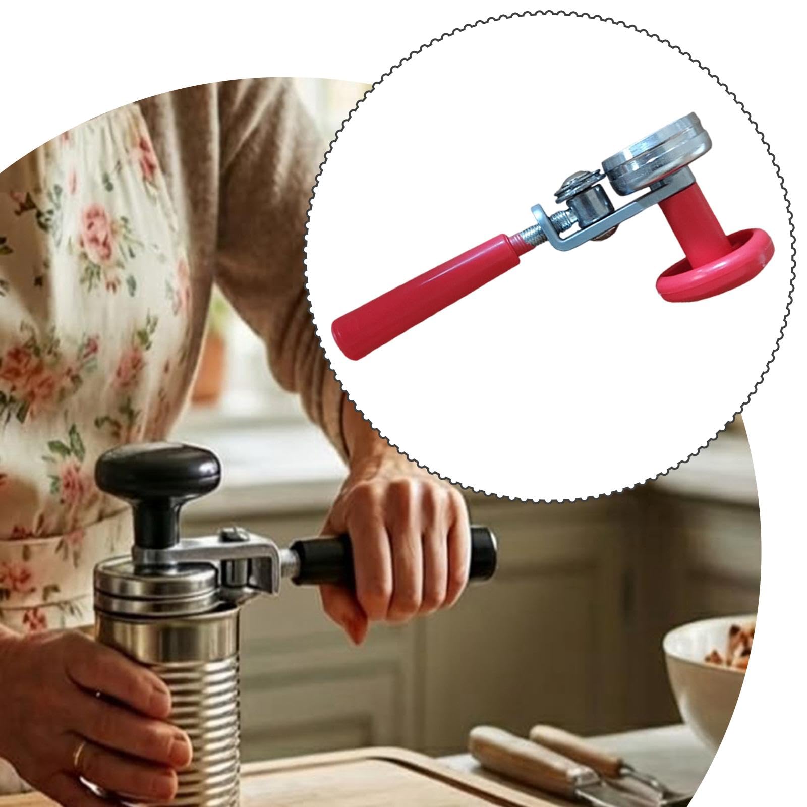 Oshhni Sellador Manual de latas de Acero Inoxidable Resistente para Tapas de 55 mm, Herramienta de Sellado de frascos portátil de Calidad y fácil de