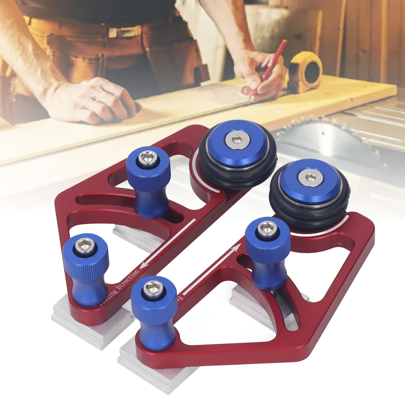Table Saw Roll, Single Bearing Rubber Double Wheel 160mm Rail Stock