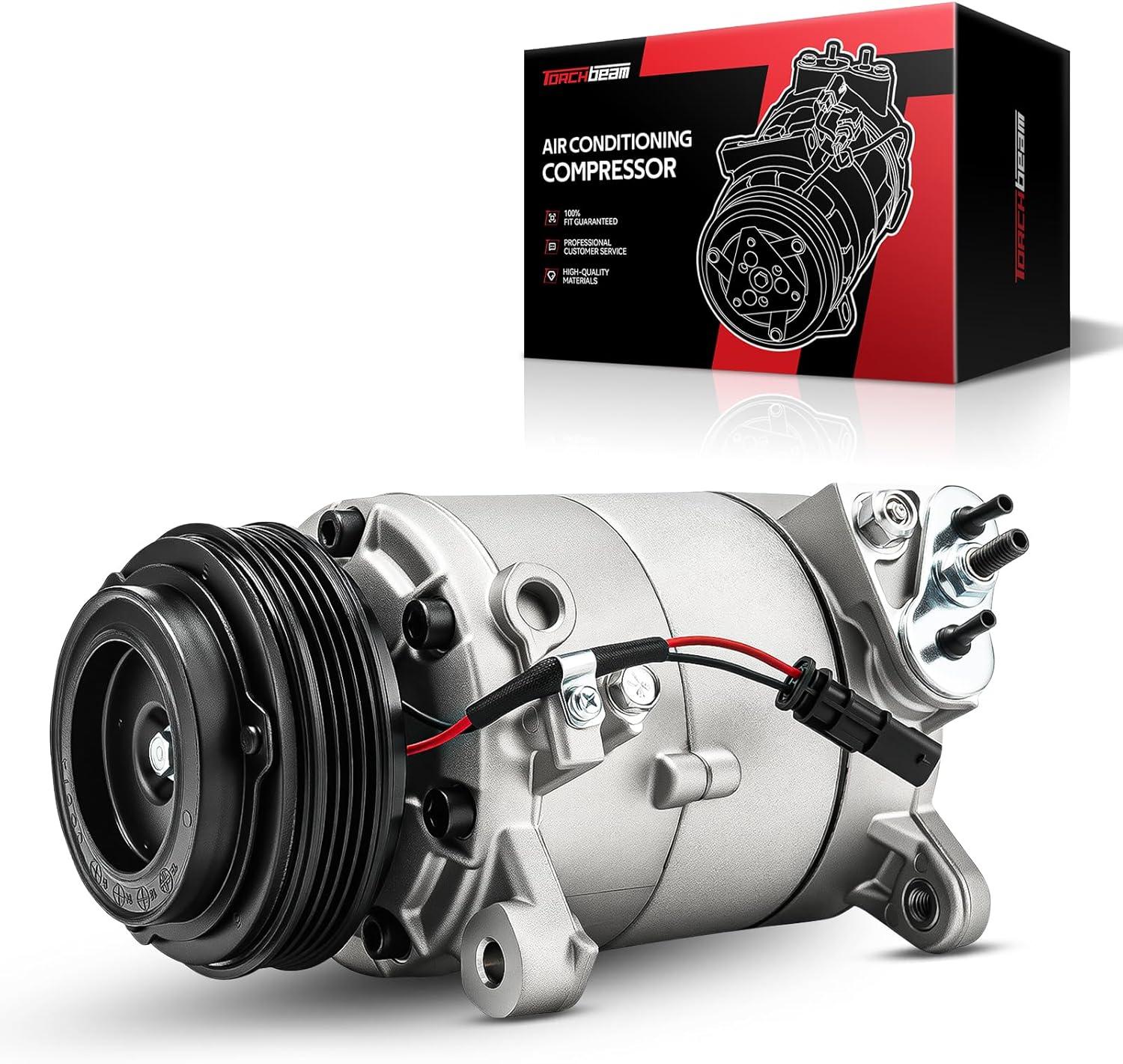 Torchbeam AC Compressor with Clutch Fit for Chevrolet Tahoe/Suburban 2015-2020, for Cadillac Escalade 2015-2020, ESV 2015-2020, for GMC Yukon 2015-2020, Yukon XL 2015-2020, OE: 23478533, 22986660