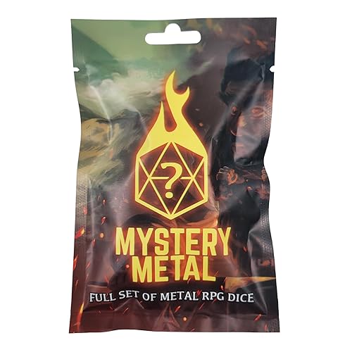 Forged Dice Co. Mystery Dice Bag DND Dice Set Blind Surprise Bag - Contains 1 Complete Set of 7 Metal Dice D4, D6, D8, D10, D12, D20, D% for RPG Board Game and DND Accessories