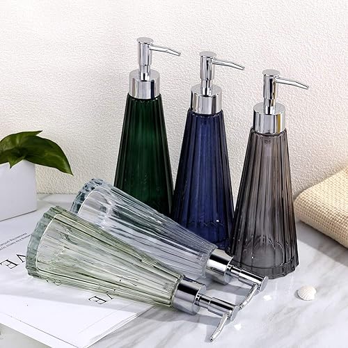 Miniatura 5 de Dispensador de jabón con bomba, dispensador de jabón líquido recargable para encimera de baño, fregadero de cocina (azul)