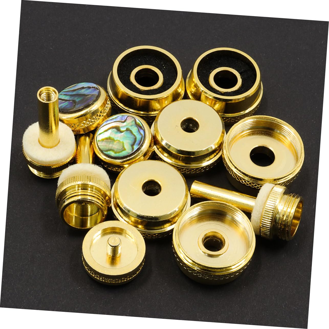 Botones de Pistón para Trompeta, Dorado de Metal, Accesorios para Instrumentos Musicales, Repuesto para Músicos