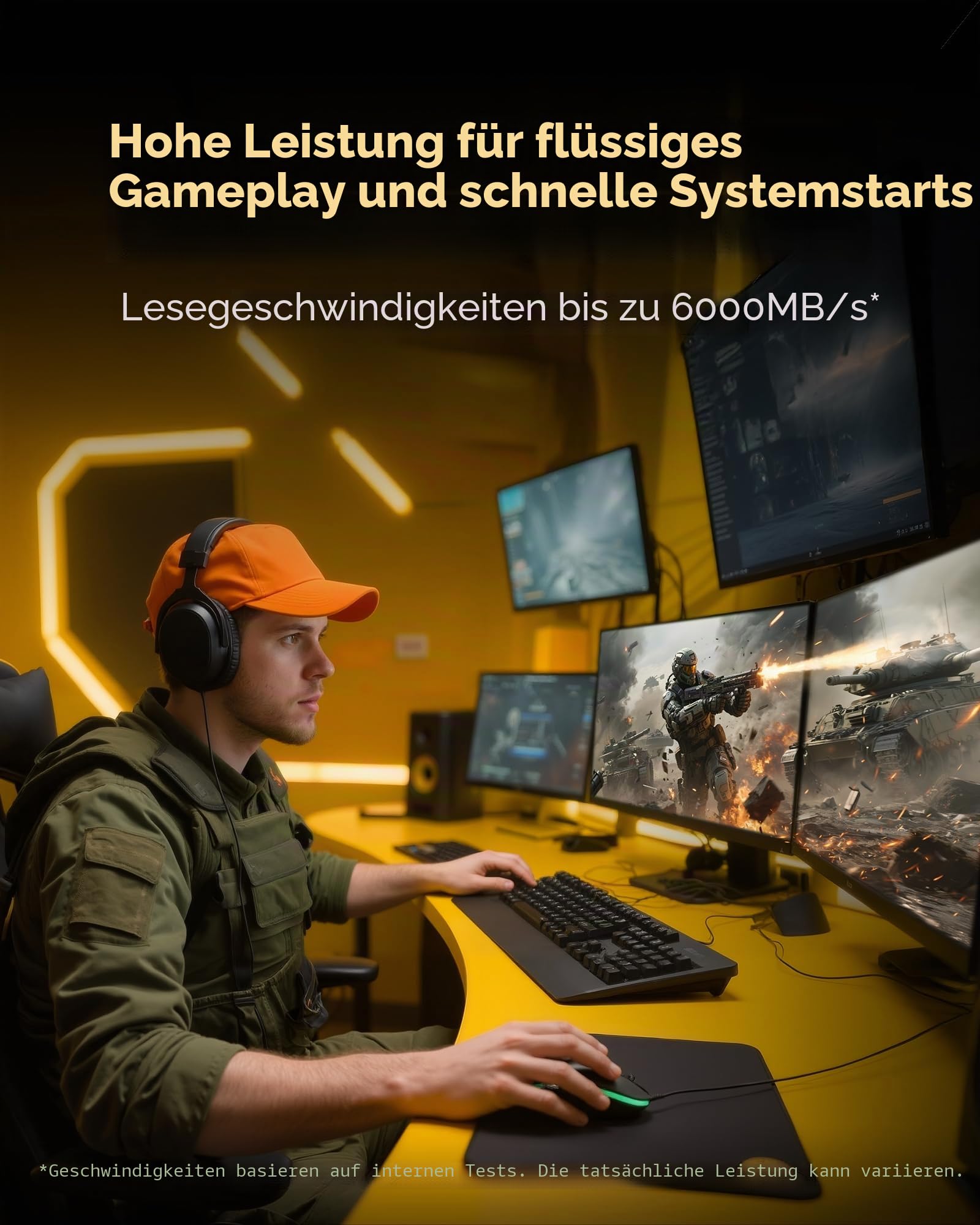 Lexar Thor Pro SSD 1TB, M.2 2280 PCIe Gen4 NVMe SSD | Bis zu 6000 MB/s, Hochleistungs-SSD, Kompatibel mit PS5, Laptops und Desktops, für Gamer und Entwickler