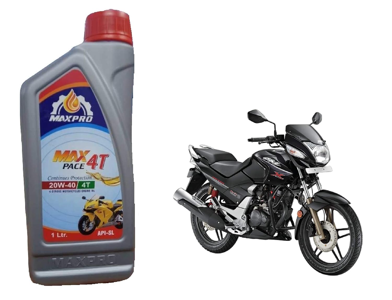 MAXPRO MAX 4T PACE 20W40 4T 4Stoke Motorcycles Engine Oil Hero CBZ