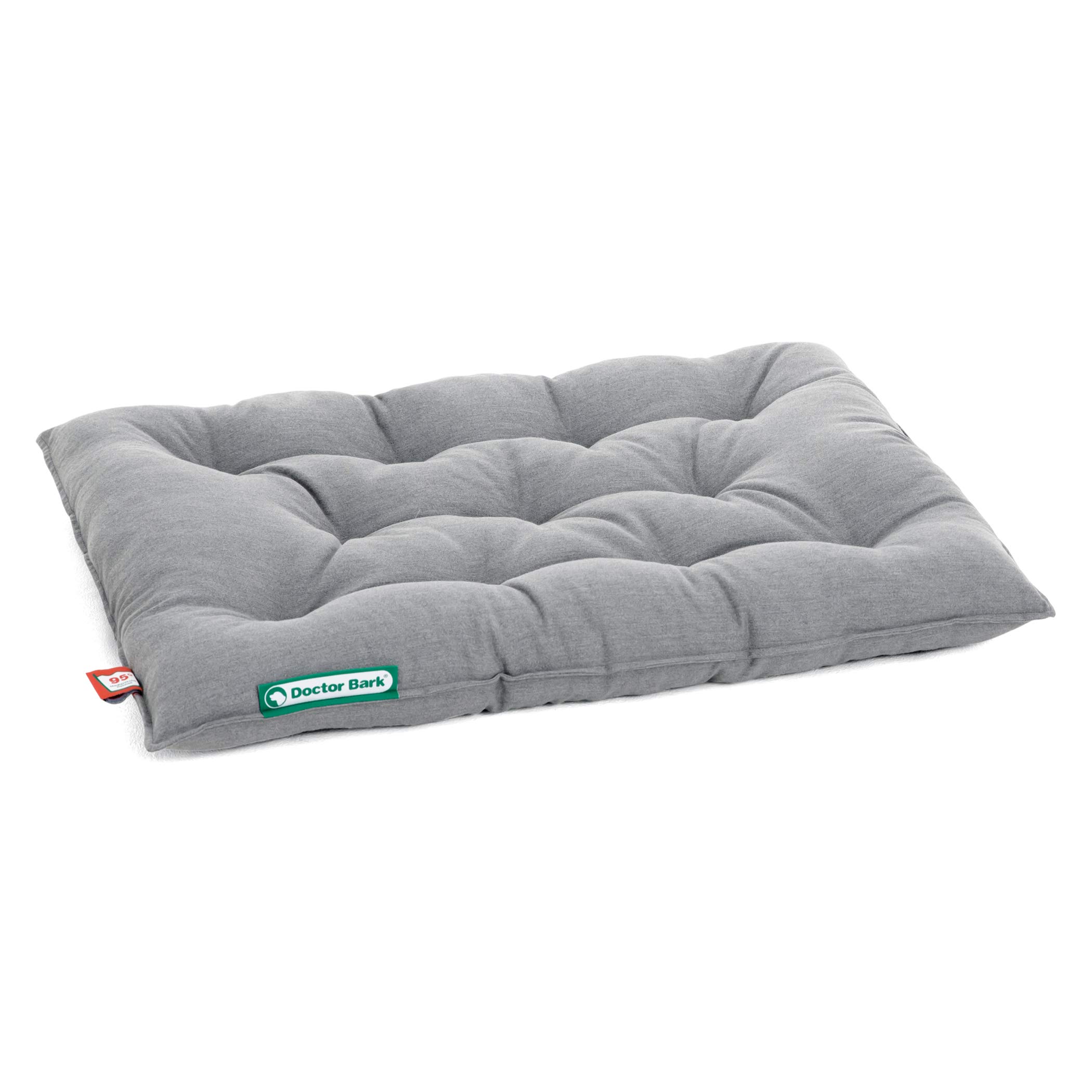 Doctor Bark Hundekissen Urban - orthopädisches Hundebett für mittlere Hunde - waschbar bis 95°C - robuste Indoor/Outdoor Hundematratze - Made in Germany (M - 70x50 cm, Hellgrau)