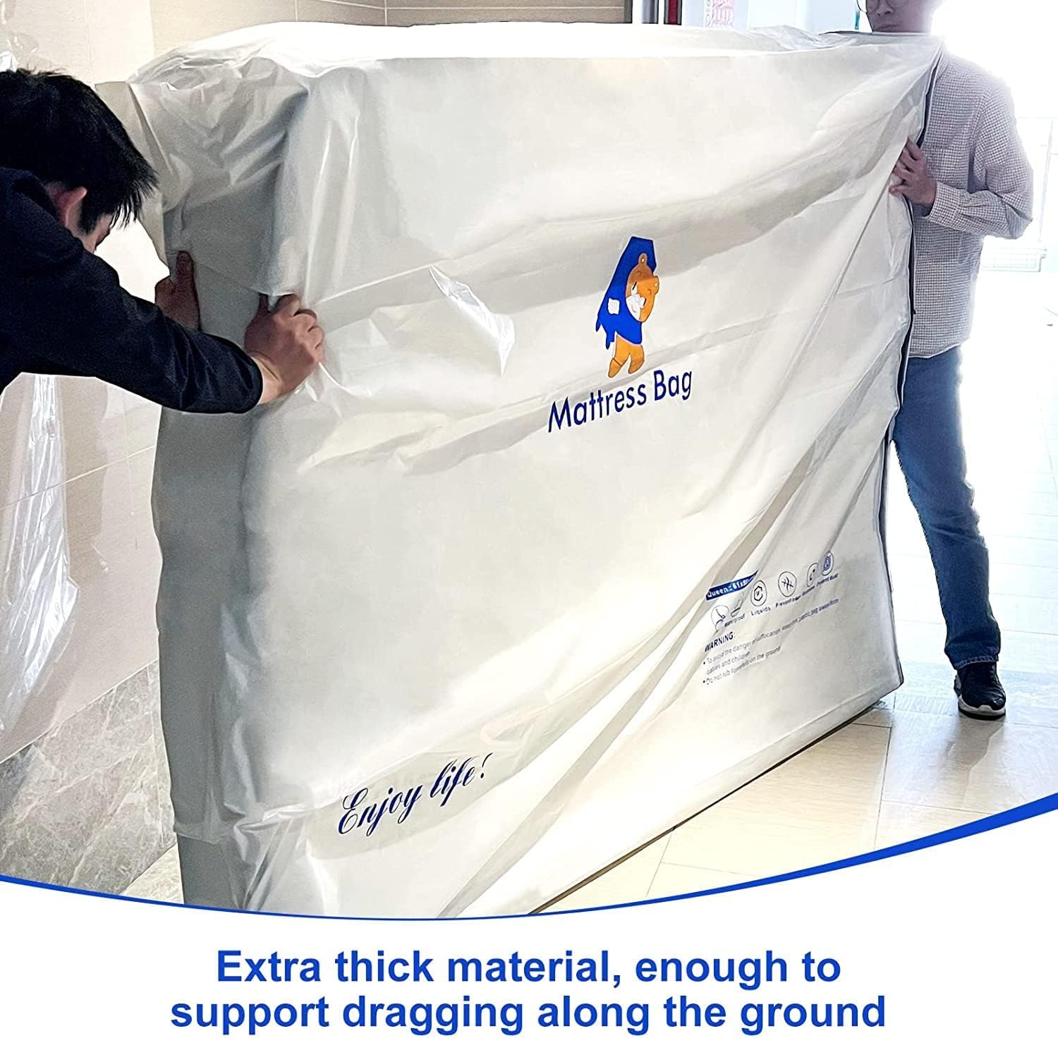 KingSize Bed In A Bag UBMOVE King Mattress Protective Bags 2 Pack, 76x15x104 For Moving &amp; Storage Mattress Storage Bags