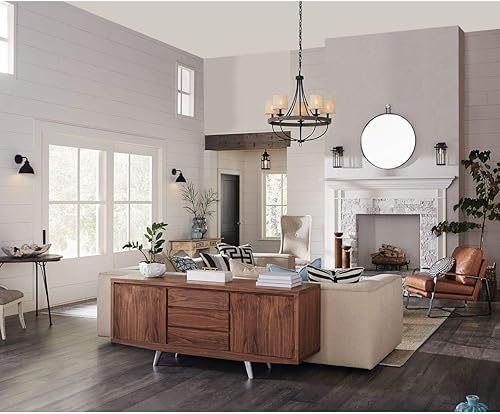 Miniatura 5 de Progress Lighting Englewood Collection - Farol de pared pequeño para exteriores con 1 luz, color negro