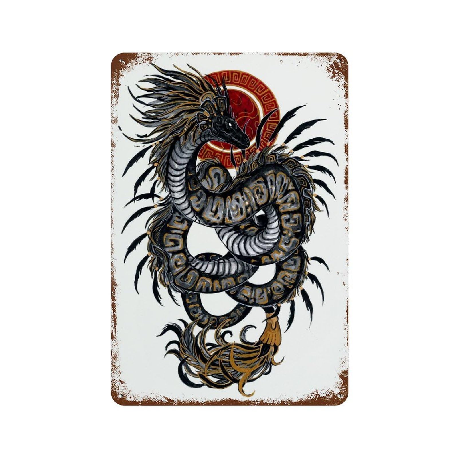 Boitata Rusty Metal Tin Sign 11.8"x7.9", Ideal for Farmhouse, Kitchen And Entryway Decor
