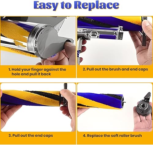 Miniatura 7 de Rodillo de cepillo principal compatible con V10 Digital Slim V12 DETECT Slim V15 DETECT Slim Hand Aspirador Reemplazo Cepillo de Repuesto Barra