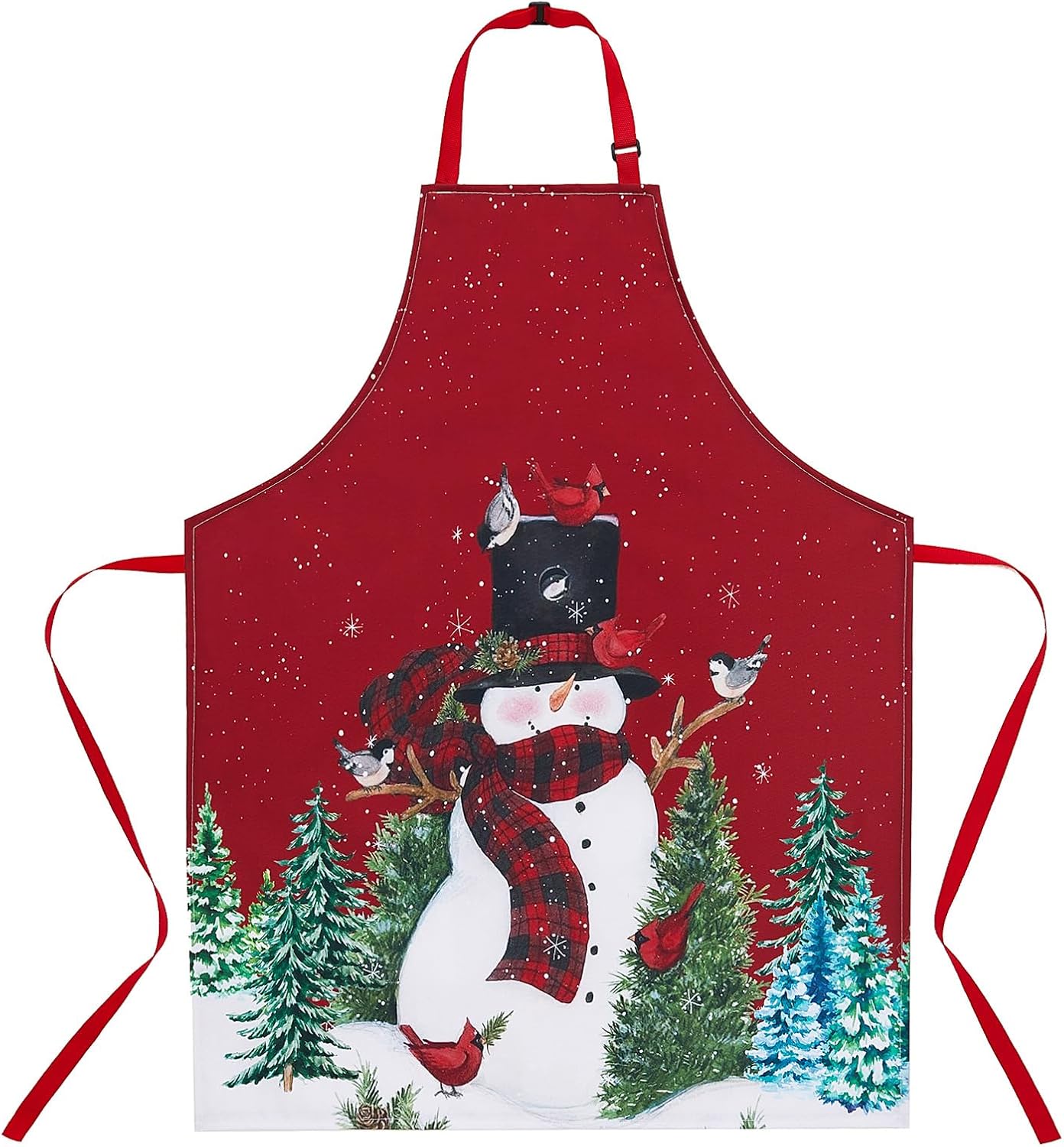 Rixiland Christmas Apron Adjustable Bib Kitchen Xmas Aprons