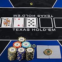 Vista 4 de LuluCircle Guardia de póquer, Pesos para póquer, Regalos de póquer para hombres, Protector de tarjeta de póquer, Accesorios de póquer, Monedas