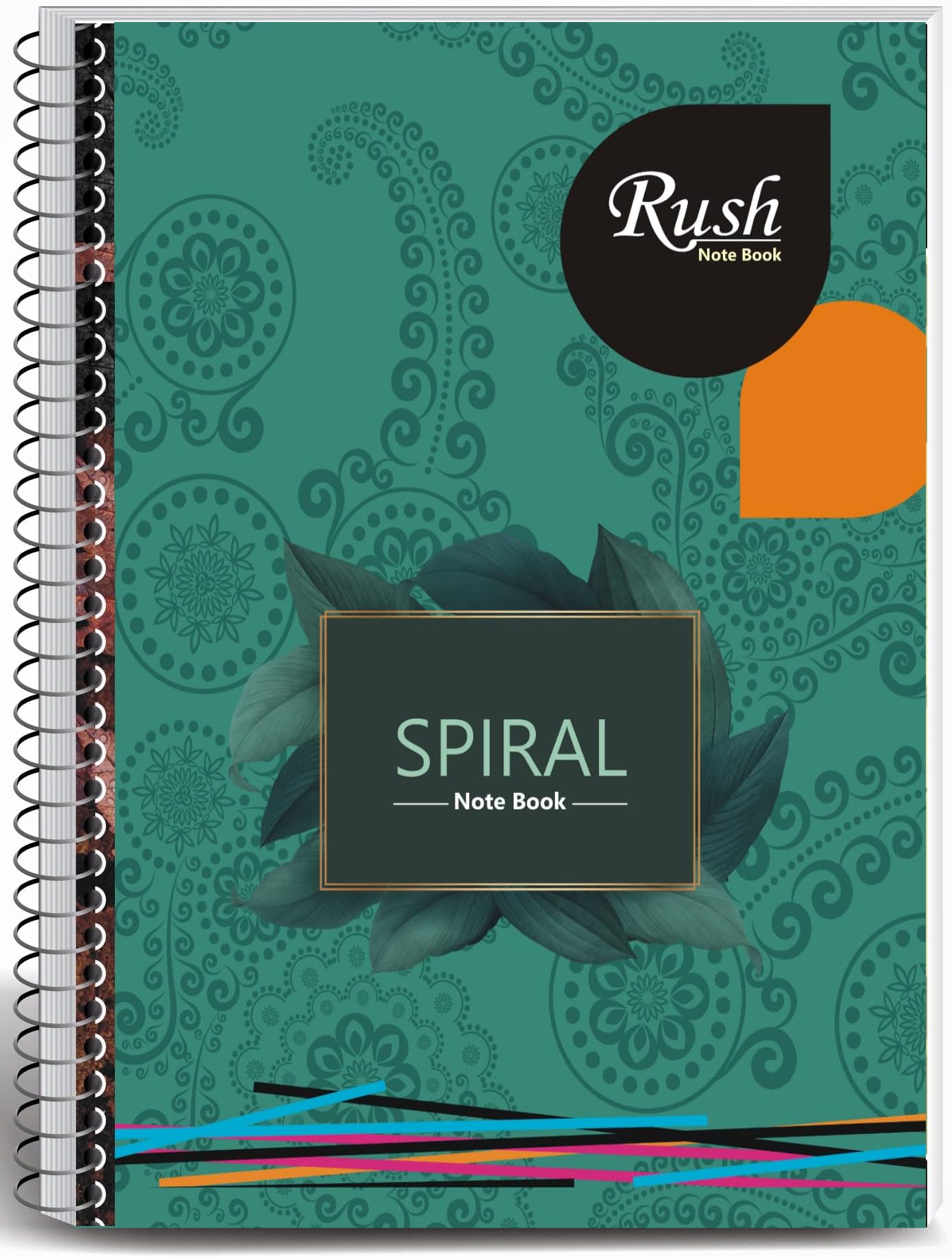 RUSH NOTE BOOKS 300 Pages A4 Size Spiral Binding Notebook Unruled
