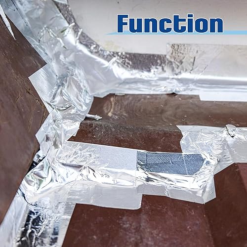 Miniatura 3 de Paneles autoadhesivos para techos de 6 pulgadas x 33 pies, material de techo enrollado de goma para techos, superficie de aluminio reflectante,
