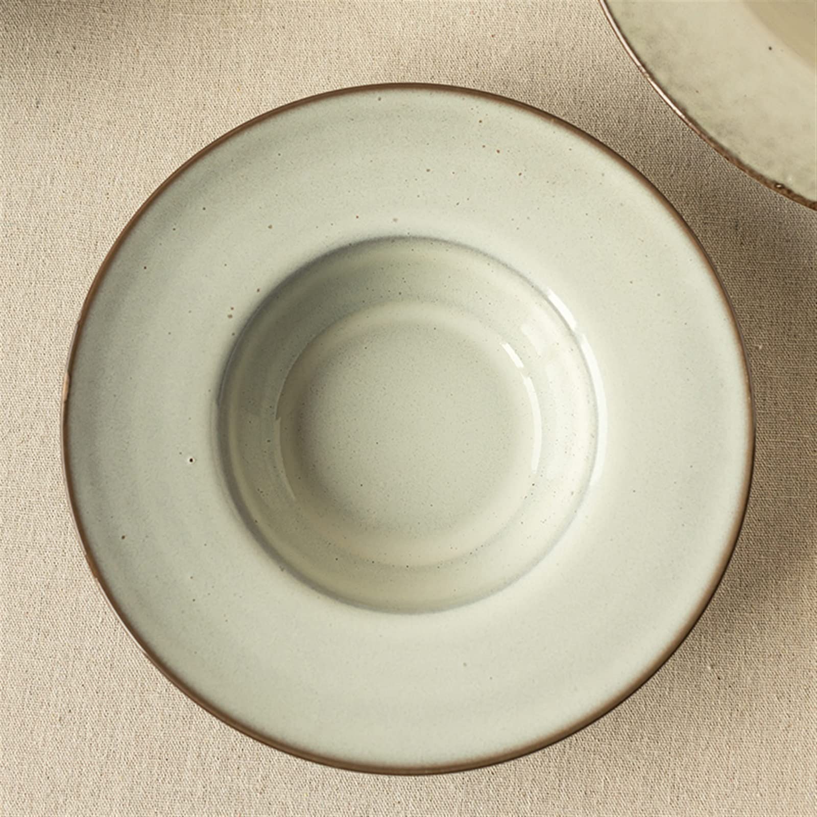 Obiadowe Talerze Chlebowe Ceramiczny talerz do zupy Domowa miska na makaron Restauracja Kawiarnia Talerz sałatkowy Okrągły deserowy Prosty Jednolity kolor Głęboki Talerze Kuchenne(001)