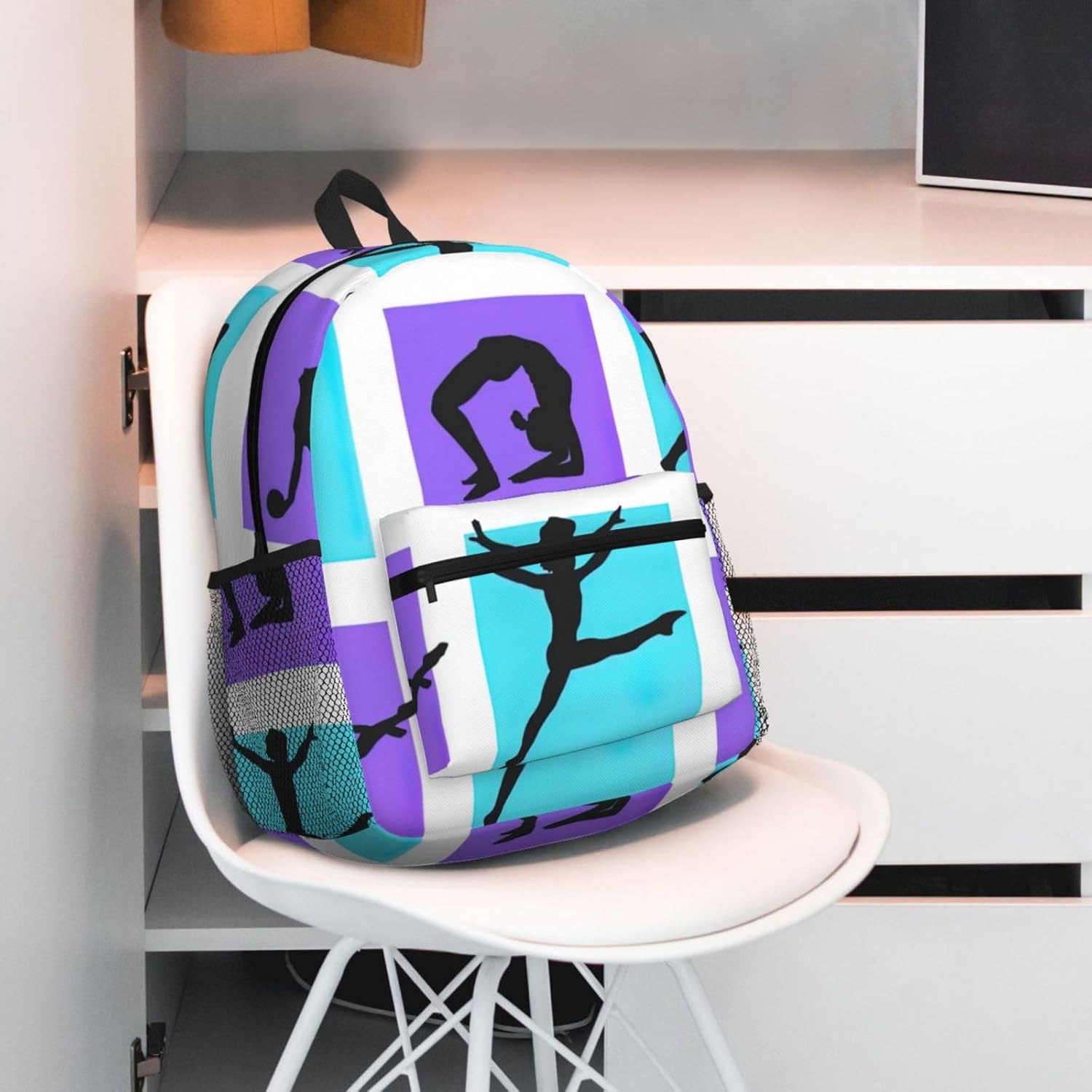 Gymnastics Game Print Backpack For Men And Women Lightweight Backpack Casual Daypack For Workplace Travel