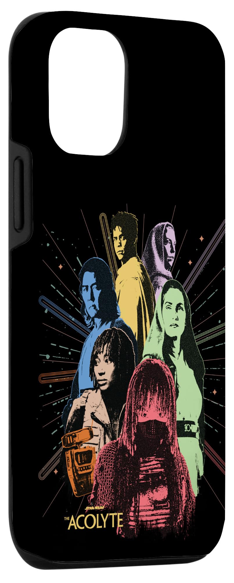 iPhone 15 Star Wars The Acolyte Disney+ Retro Color Block Characters Case - Image 3