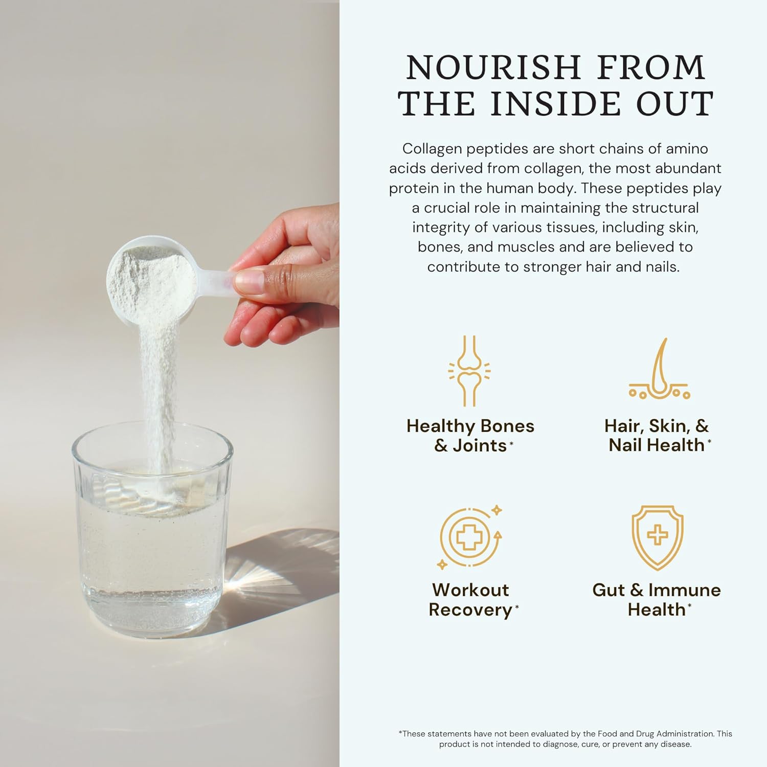 VTC VitaTradingCo. Grass-Fed Collagen Peptides Powder | Type I & III | Hyaluronic Acid & Vitamin C | Healthy Hair, Skin & Joints | Non-GMO, Paleo, Keto | 30 Servings (Unflavored) - Image 5