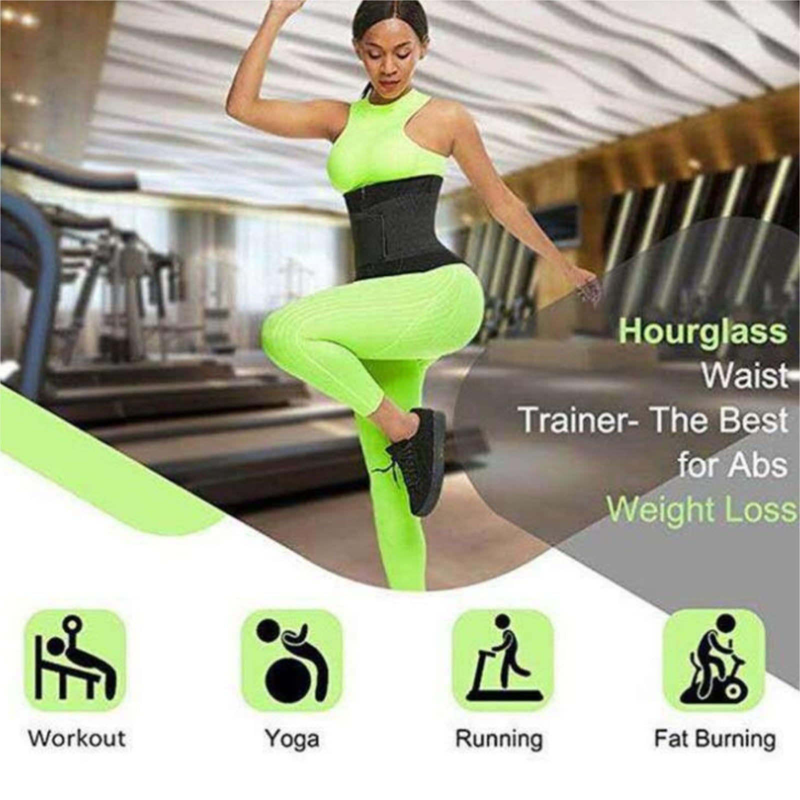 Faja Lumbar Faja Moldeadora De Cintura, Faja Para Entrenamiento, Banda Para El Vientre, Cinturón De Control De Abdomen, Faja Reductora, Sauna, Moldeadora De Cuerpo Adelgazante Para El Sudor Cinturón A