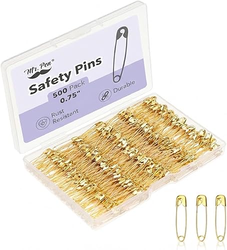 Miniatura 10 de Mr. Pen - Pasadores de seguridad pequeños, 1.1 pulgadas, paquete de 1000, negro, acero niquelado, resistentes a la corrosión, pequeños pasadores