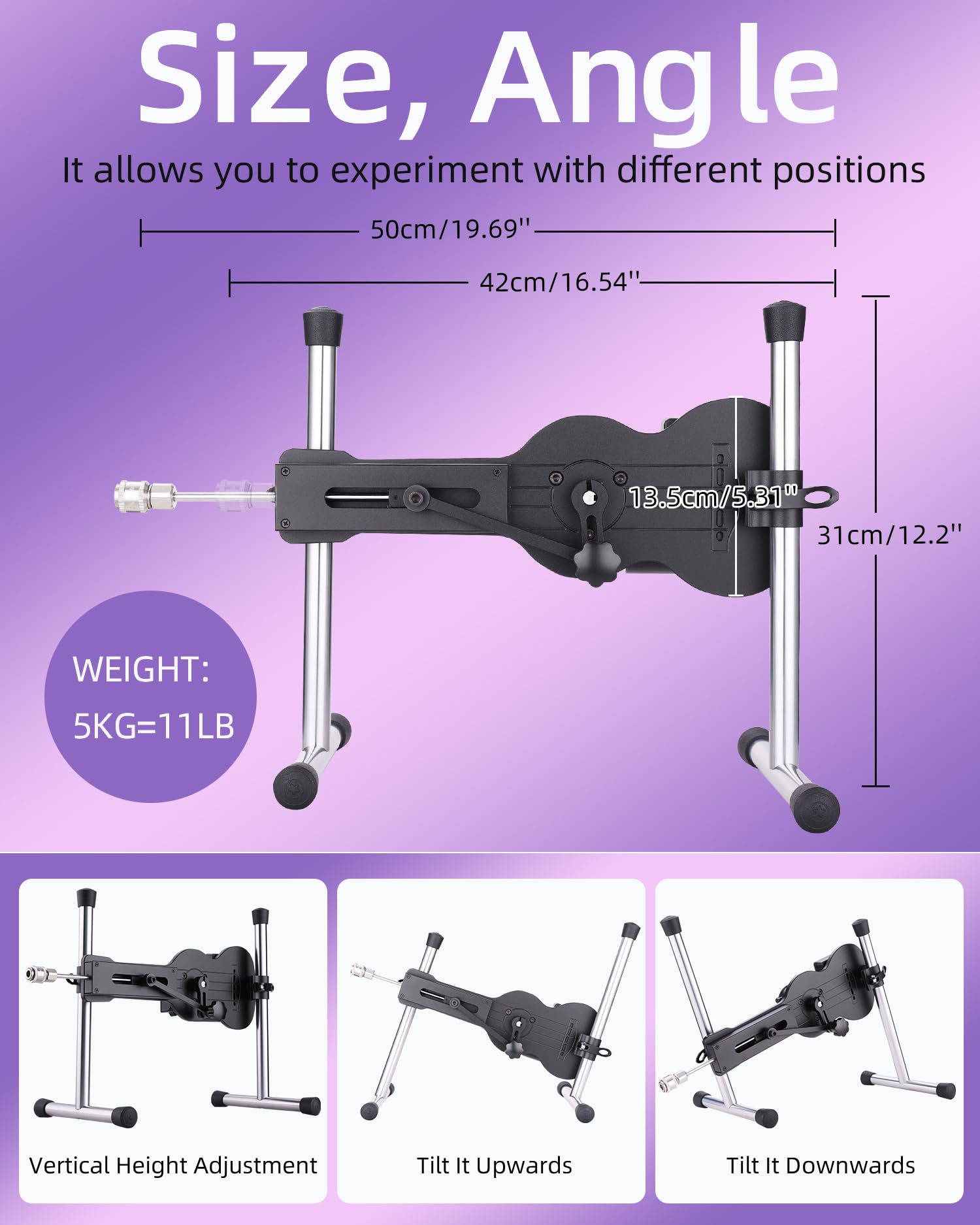 APP Sex Machine, Upgraded APP Remote Controlled Automatic Love Machine with Glow-in-The-Dark Silicone Dildo Attachments, Adjustable Thrust Depth and Angle Adult Sex Toy: For Solo Play – Classic APP Bundle