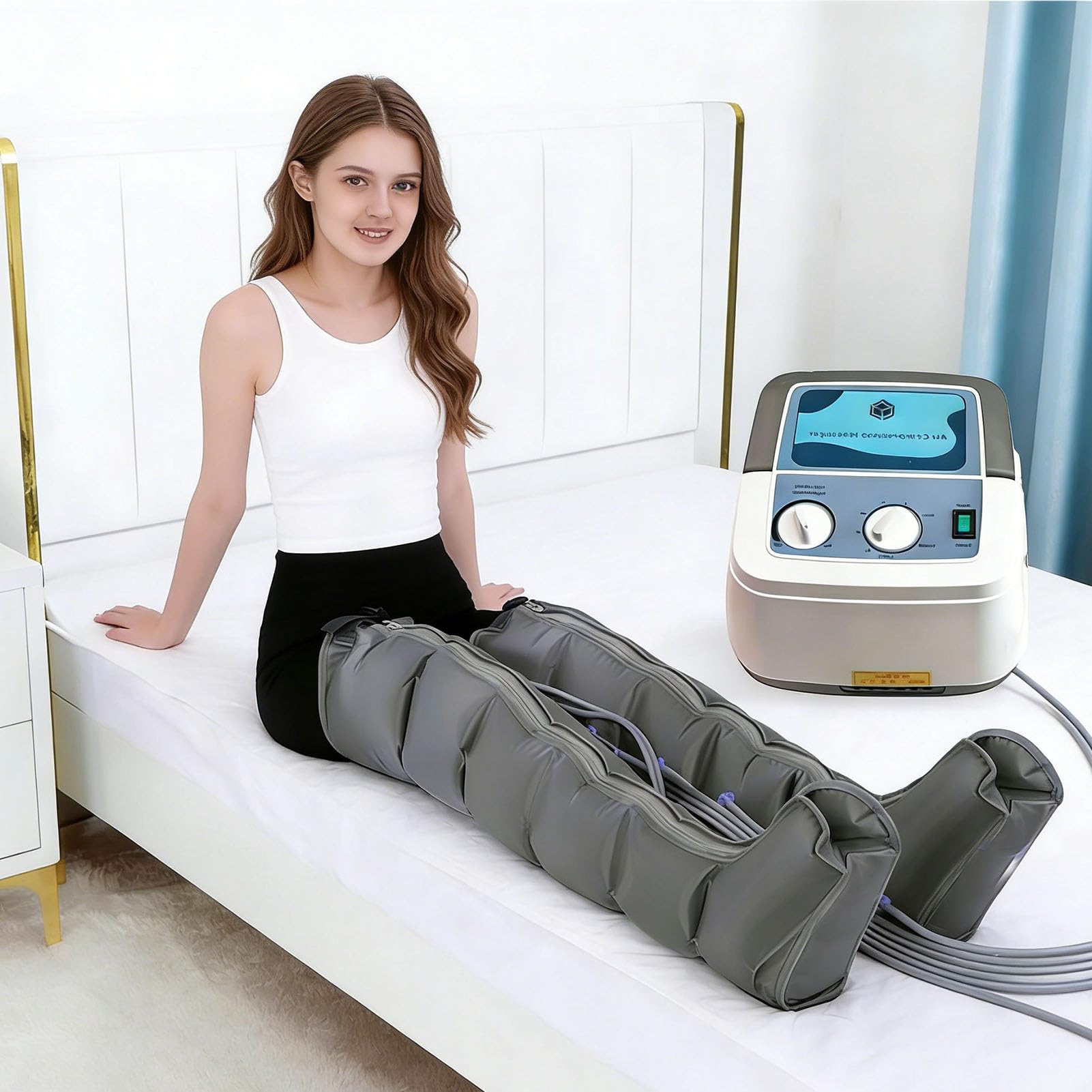 Pressoterapia Gambe︱Massaggiatore Gambe Linfodrenante︱ Pressoterapia Linfodrenaggio Cellulite︱ Macchina per Pressoterapia a Casa︱ Linfodrenaggio Gambe︱ Massaggio Gambe