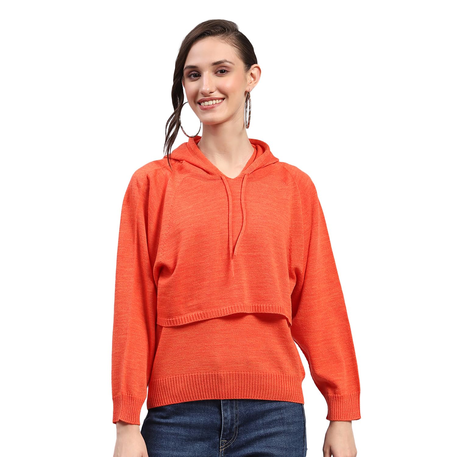 monte carlo Womens Solid Hooded Neck Full Sleeve Top (1243811TP)-picture-44