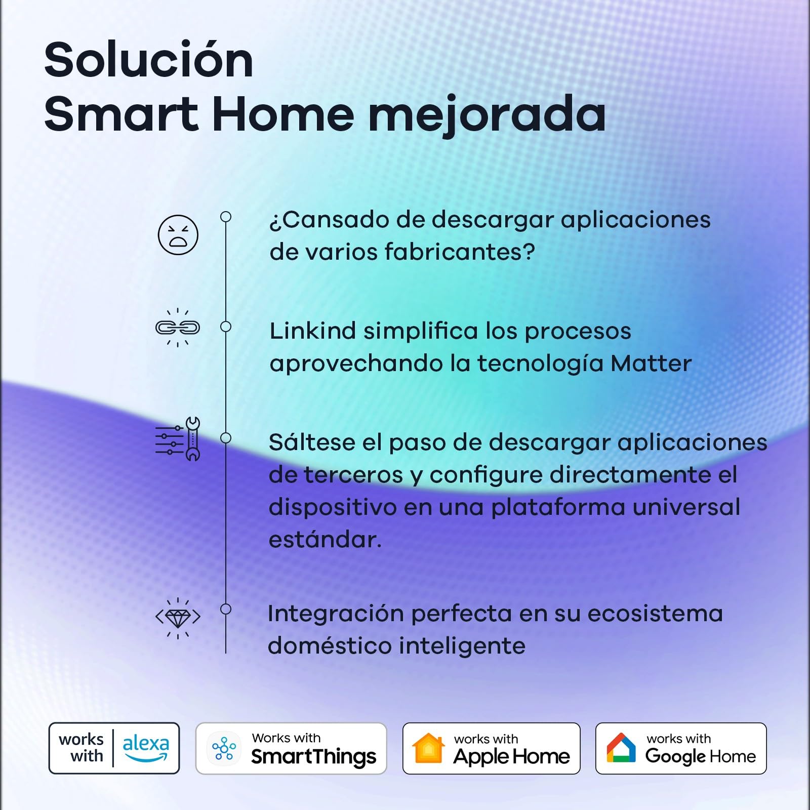 Linkind Matter Smart RGBTW Bombilla, WiFi LED E27, Bombilla Multicolor RGB/RGBTW 1800K-6500K, Compatible con Alexa Google Home, 9W equivalente a 60W, paquete de 4