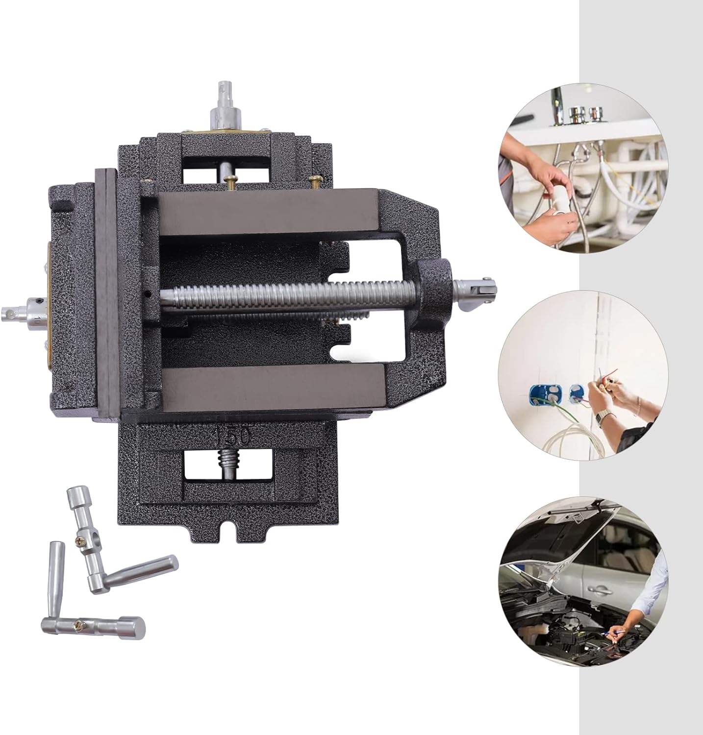 6" Cross Slide Vise X-Y Clamp Drill Press Vice Metal Milling Drilling Slide Machine Heavy Duty