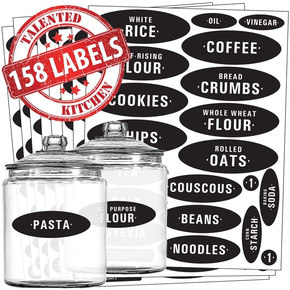 Talented Kitchen 158 Chalkboard Pantry Labels 158 Kitchen Pantry Names