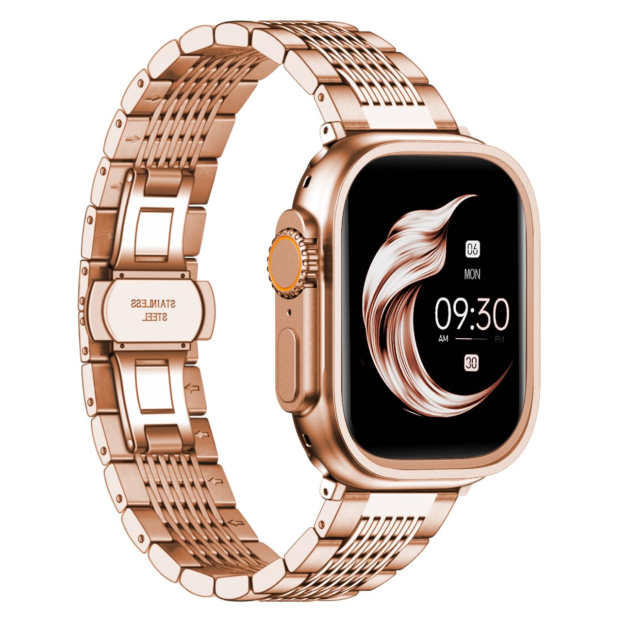 Correa de metal de malla dorada para hombres y mujeres, compatible con Apple Watch de 42 mm/44 mm/45 mm/49 mm para iWatch Series 10/9/8/7/6/5/4/3/2/1 Ultra/SE