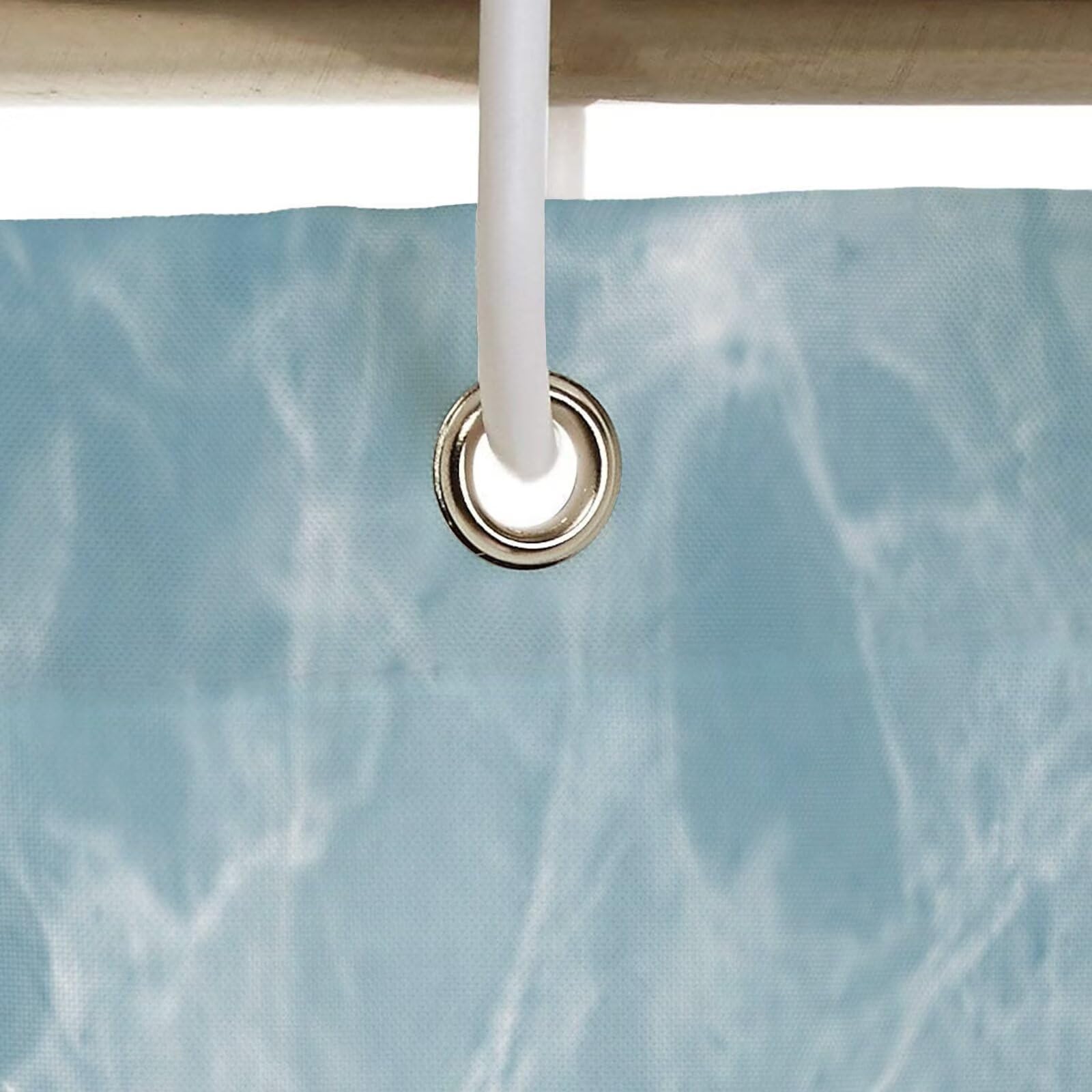 Bleu Rideau Douche 180x200cm Rideau de Douche Nuage Shower Curtain – Impression Polyester Tissu – avec 12 Crochets – Tissu Lavable en Machine – Imperméable – pour Salle de Bain – Hôtel D#380