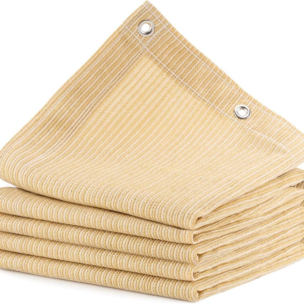 Voile d'ombrage carré 2,5x2,5m en toile HDPE respirante 185g pour terrasse et jardin