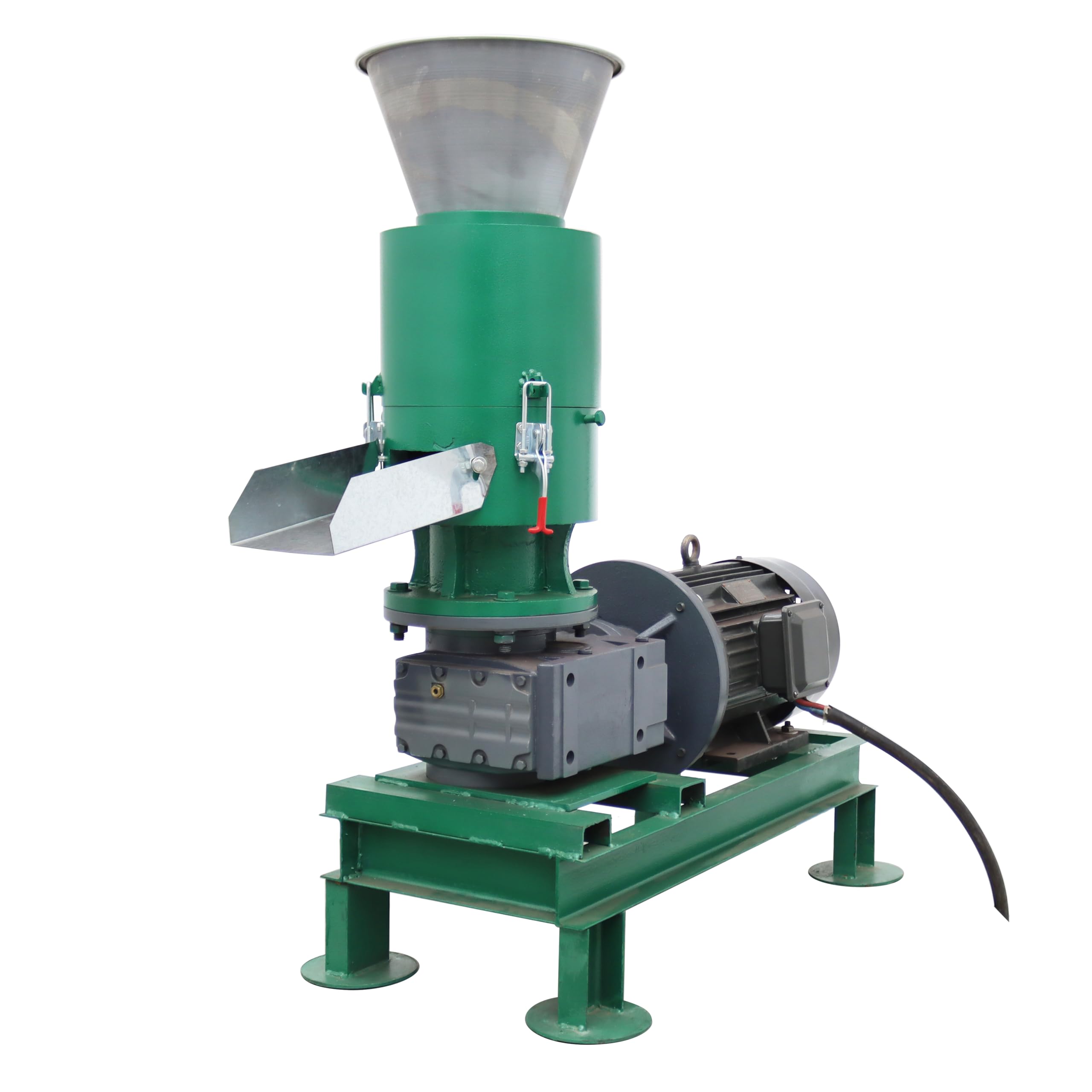 TECHTONGDA Wood Pellet Machine Press Pelletizer for Sawdust Corn Straw Powder Peanut Shell Powder Rice Husks Powder with 2 Head Rollers 8MM Holes Plate 7500W 220V